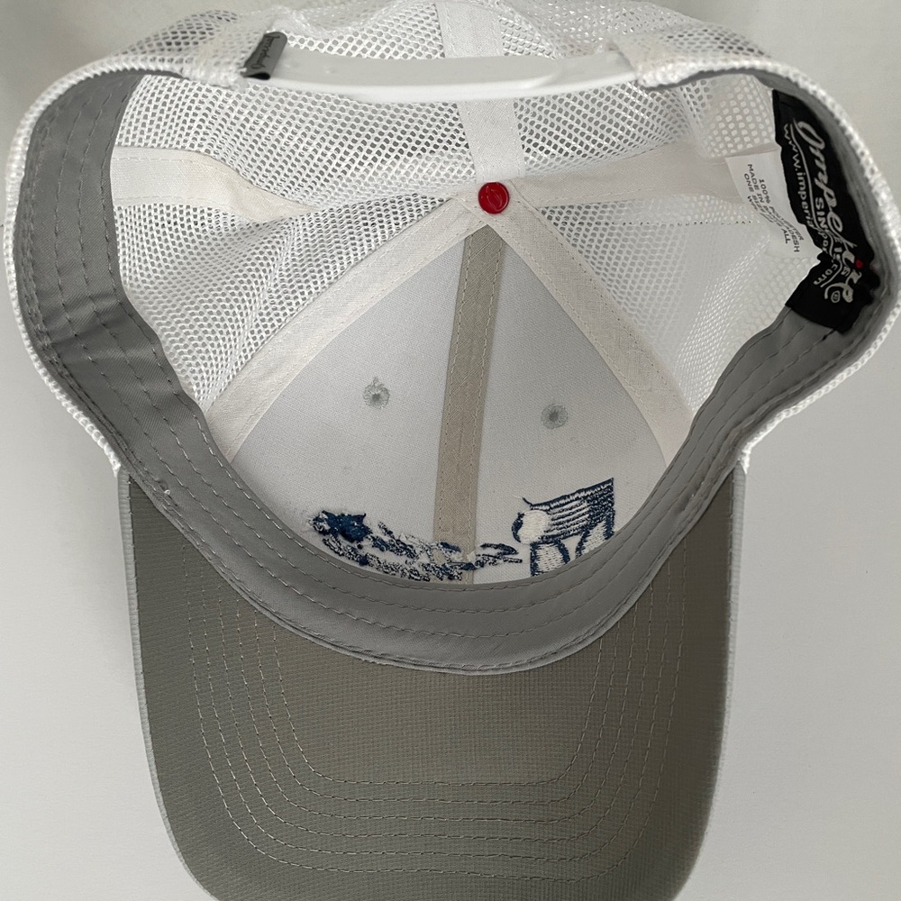 Used Mens Teens Adjustable Gray White Blue Imperial Mid-Crown AJGA Golf Cap Hat - Picture 5 of 6